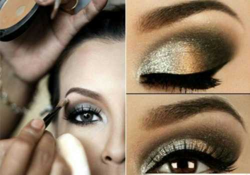 Воспользуйтесь коричневыми тенямипро рисуйте подводку