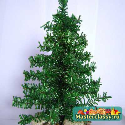 Елка из бисера - схема плетения дерева