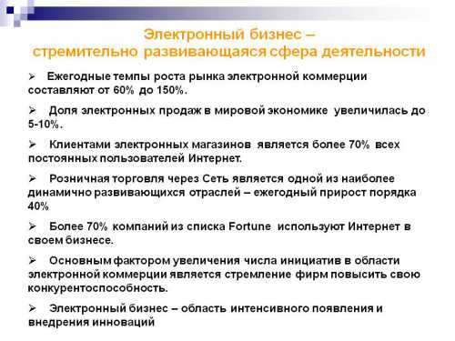 Электронный бизнес