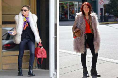 С чем носить меховой жилет