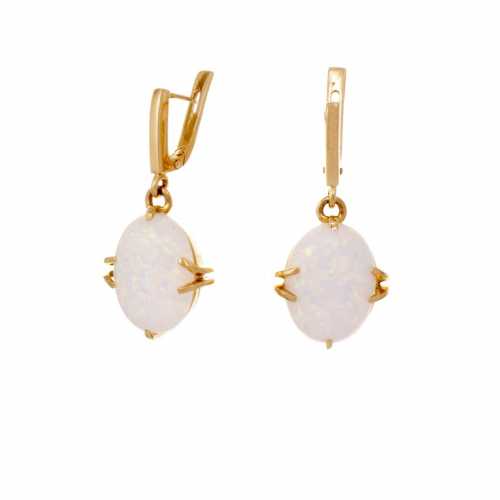 Модные серьги с опалом