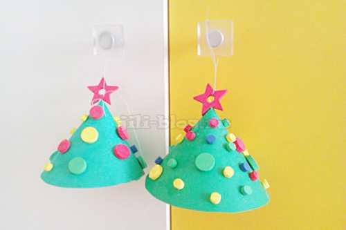 Аппликация объемная елочка