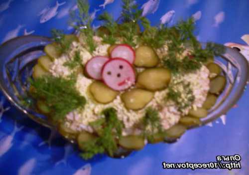 Отваренное яйцо измельчаем любым способом