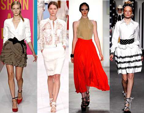 Если вы решите в этом сезоне надеть юбку с завышенной талией, то будьте уверенны, что ваш силуэт будет иметь стройные и красивые очертания, а сами вы будете выглядеть стильно и модно