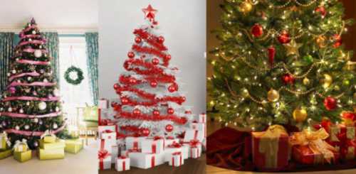 Елка, наряженная в такой цветовой гамме, выглядит креативно и мило одновременно