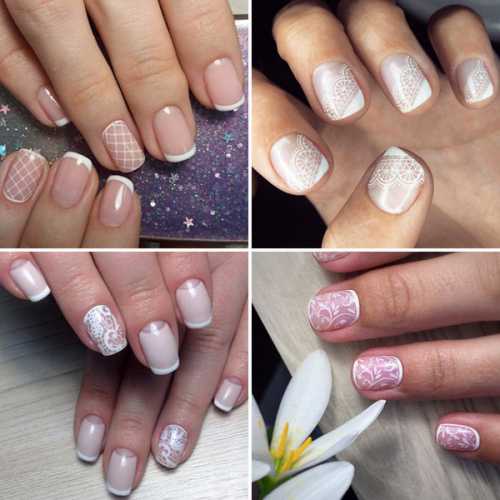 Модный маникюр с кружевом